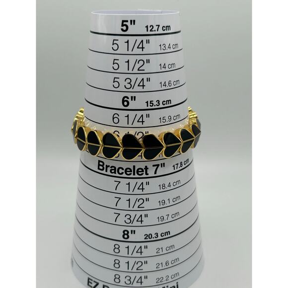 Kate Spade Heritage Spade Enamel Heart Stretch Bracelet - Picture 5 of 8